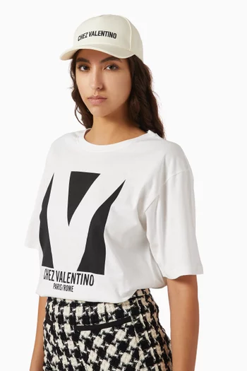 Chez Valentino Baseball Cap in Cotton