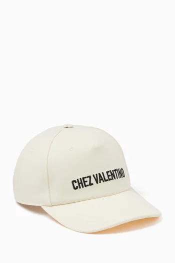 Chez Valentino Baseball Cap in Cotton