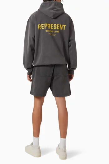 Oversized Owners Club Script Hoodie in Cotton