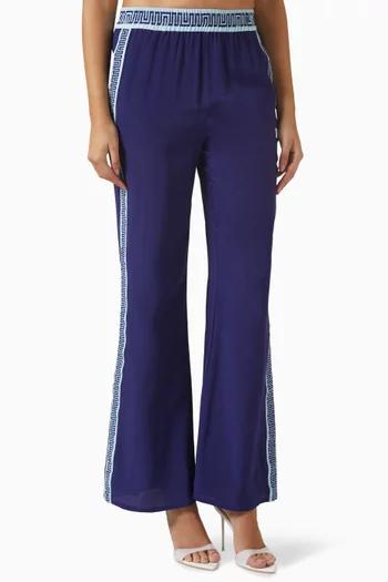 Contrast-trimmed Pants