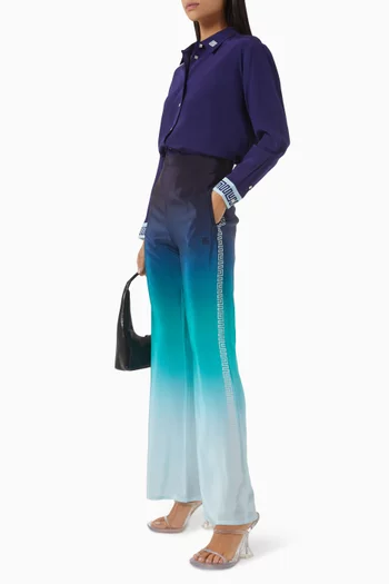 Gradient Straight-leg Pants