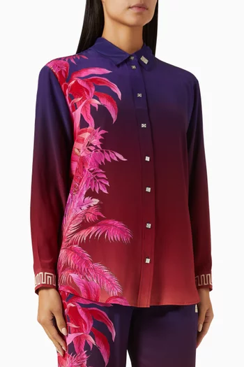 Midnight Printed Shirt in Silk