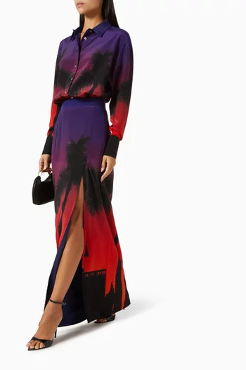 Havana Altas Maxi Skirt in Silk