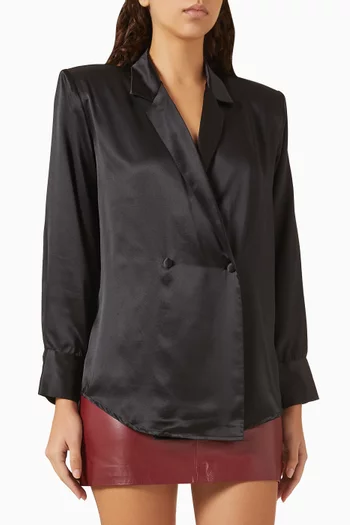 Double-breasted Shirt in Silk
