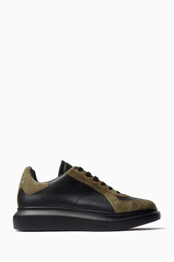 Oversized Retro Sneakers in Leather & Suede