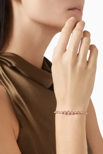 سوار امبر مرصع بالكريستال معدن مطلي بلون ذهبي وردي