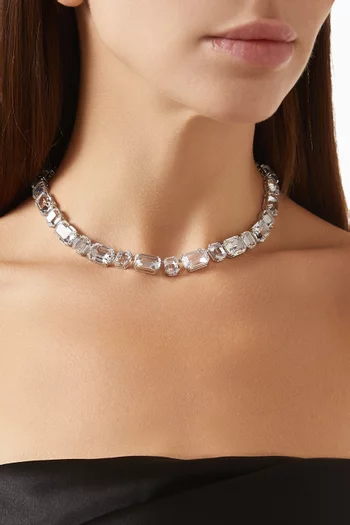 Millenia Necklace in Rhodium-plated Metal