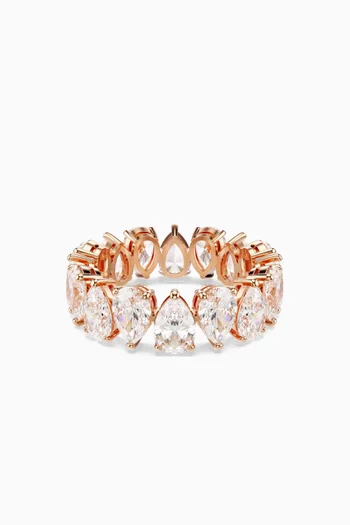 Matrix Vittore Crystal Ring in Rose Gold-tone Metal