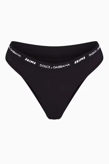 Dolce&Gabbana x SKIMS Cotton Jersey Tanga