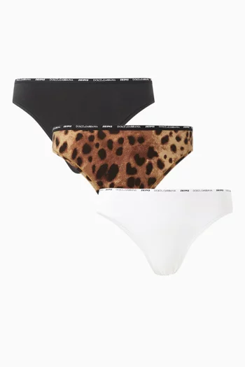 Dolce&Gabbana x SKIMS Cotton Jersey Thong, Set of 3