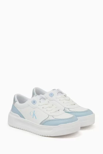 Low-top Sneakers in Faux Leather
