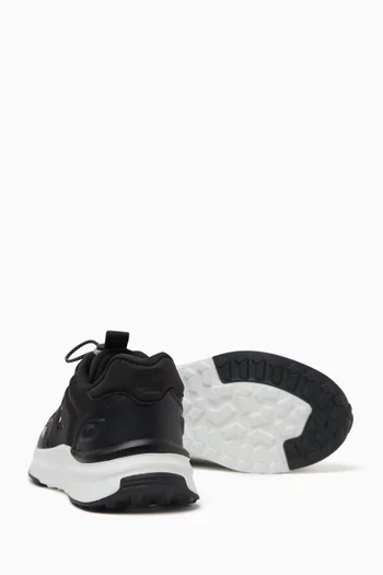 Low-top Sneakers in Faux Leather & Mesh