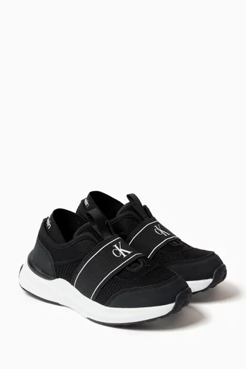 Logo-tape Sneakers in Knit