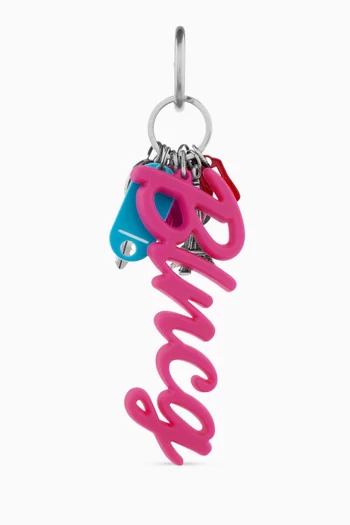 Hourglass Soft Big Souvenirs Keychain in Brass