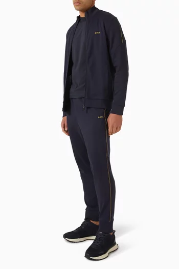 Logo Tracksuit Set in Interlock Cotton