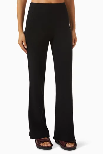 Delicash Flared Pants in Cashmere & Silk