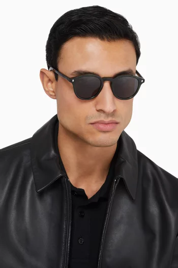 Nelson Round Sunglasses in Bio-acetate