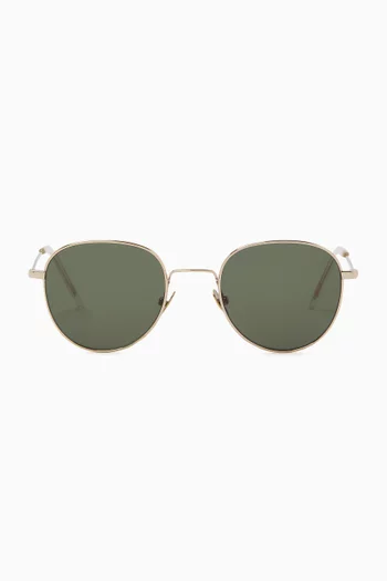 Rio Round Sunglasses in Stainless Steel