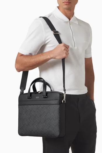 Gancini Briefcase in Coated-canvas