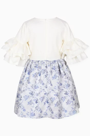 Floral Printed Dress in Cotton-blend