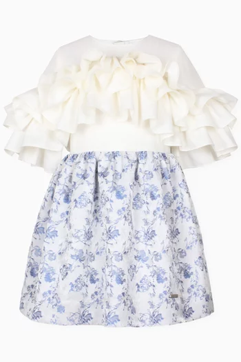 Floral Printed Dress in Cotton-blend