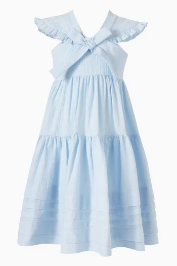 Coral Dress in Cotton