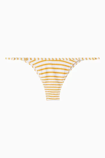 Luna Striped Bikini Briefs in Stretch ECONYL®