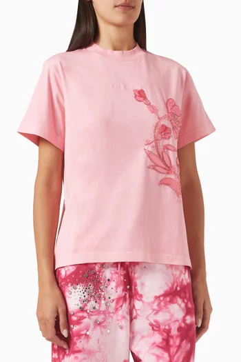 Classic Embellished T-shirt in Jersey