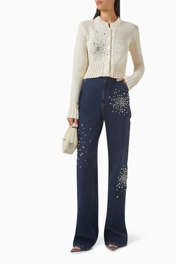 Crystal-embellished Cardigan