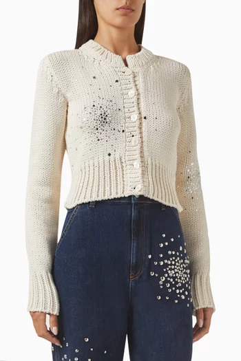 Crystal-embellished Cardigan