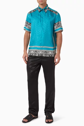 Logo Bandanna-print Shirt in Silk Twill