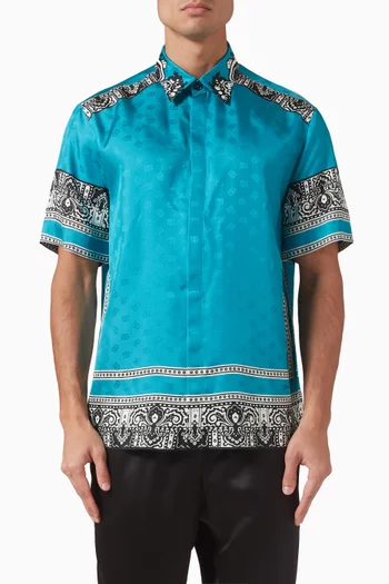 Logo Bandanna-print Shirt in Silk Twill