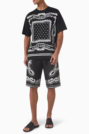 Bandanna Print T-shirt in Cotton