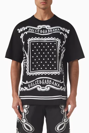 Bandanna Print T-shirt in Cotton
