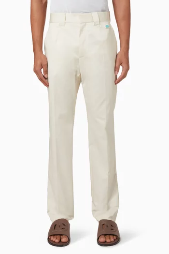 Tailored Pants in Stretch Cotton Gabardine