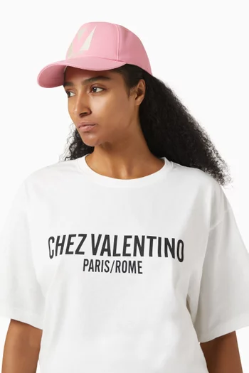 Chez Valentino Baseball Cap in Cotton