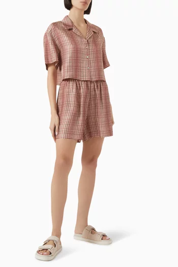 Lincoln Pyjama Shirt in Silk-twill