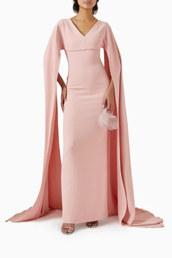 Morgan Cape-sleeve Maxi Dress