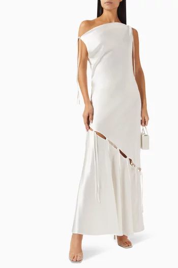 Savanna Maxi Dress in Satin Acetate