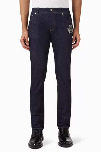 Heraldic Skinny Jeans in Denim