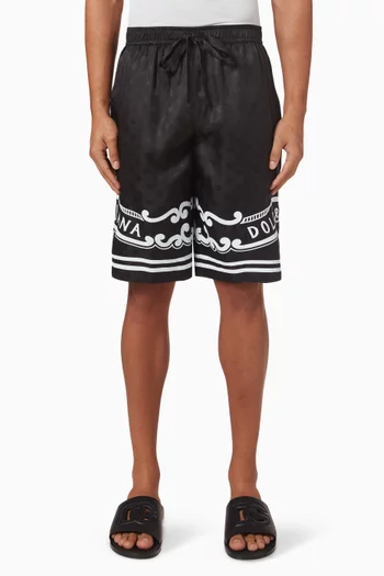 Bandana-print Shorts in Silk Twill
