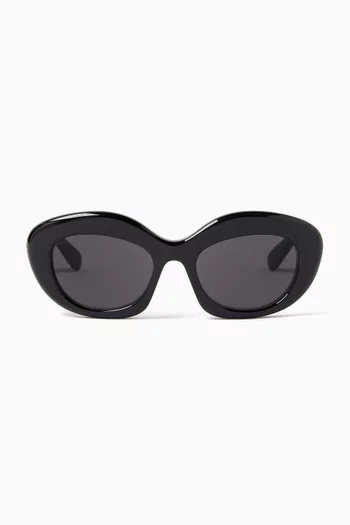 Dawn Oval Sunglasses in Acetate