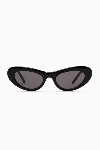 Slim Oval Sunglasses in Acetate