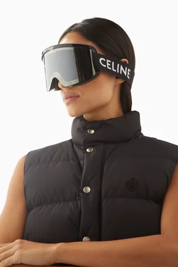 قناع تزلج بإطار نايلون وأسيتات