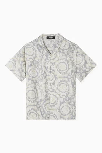 Barocco-print Shirt in Silk-twill