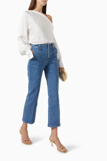Ansel Crop Flared Jeans in Denim