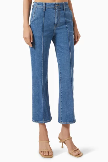 Ansel Crop Flared Jeans in Denim