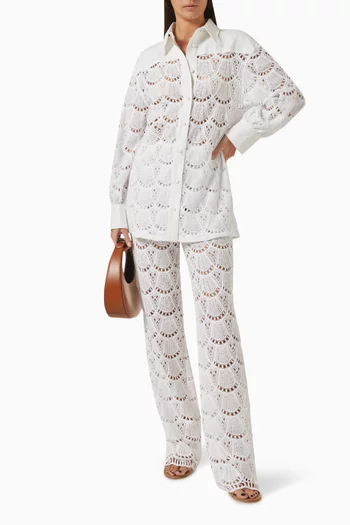 قميص إليزيا كروشيه قطن