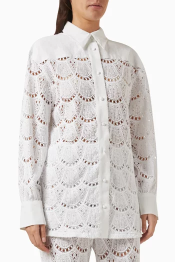 قميص إليزيا كروشيه قطن