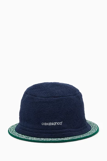 Logo-embroidered Bucket Hat in Cotton-terry